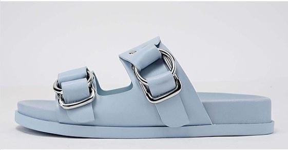 Walking on Clouds- sky blue womens sandal - Esme and Elodie