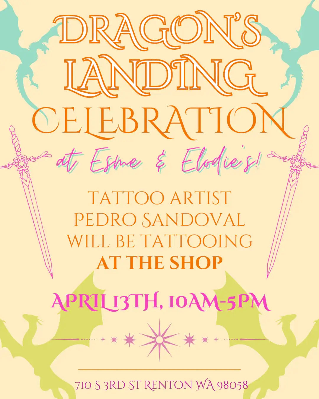 2025 Renton's Dragon Landing Event with Esme and Elodie