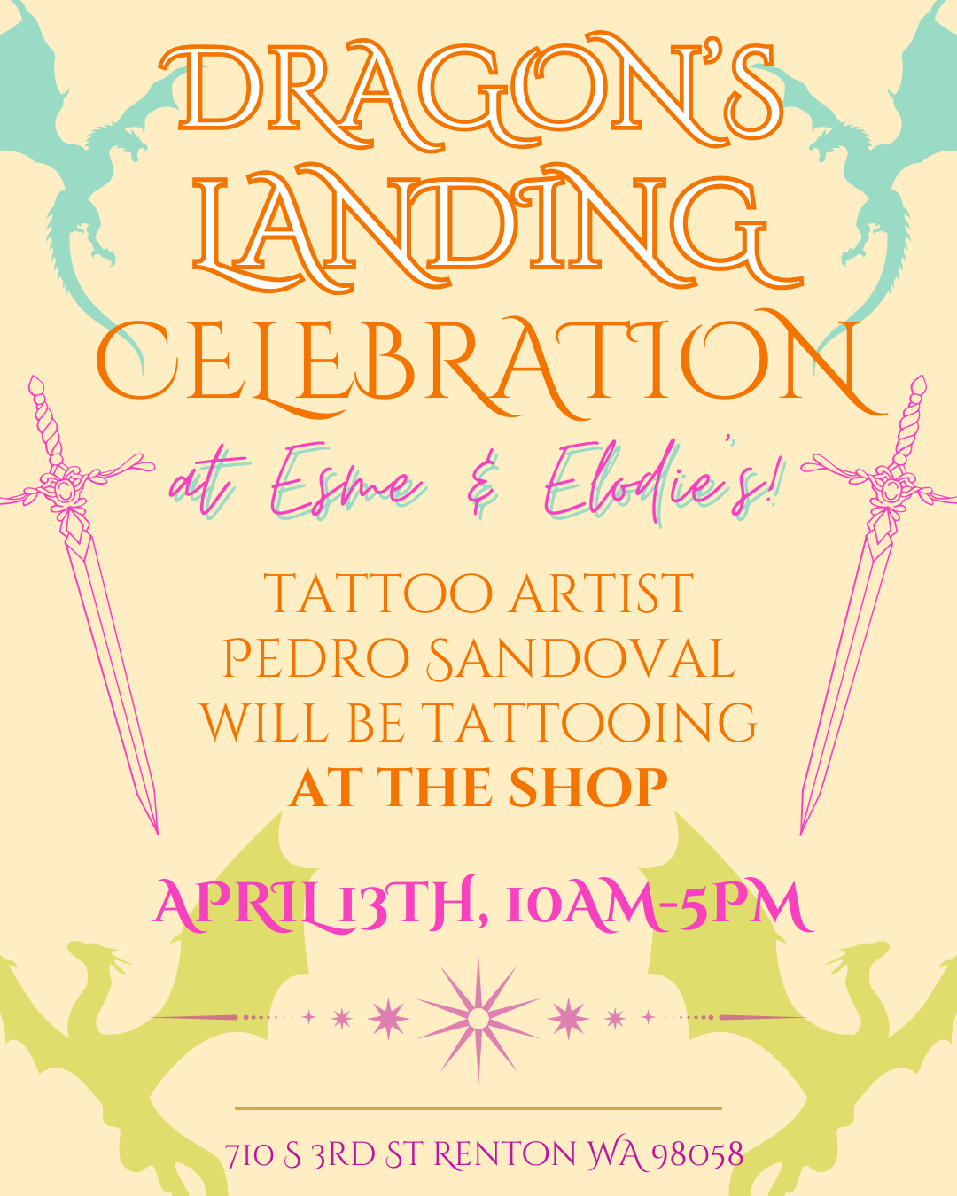 2025 Renton's Dragon Landing Event with Esme and Elodie