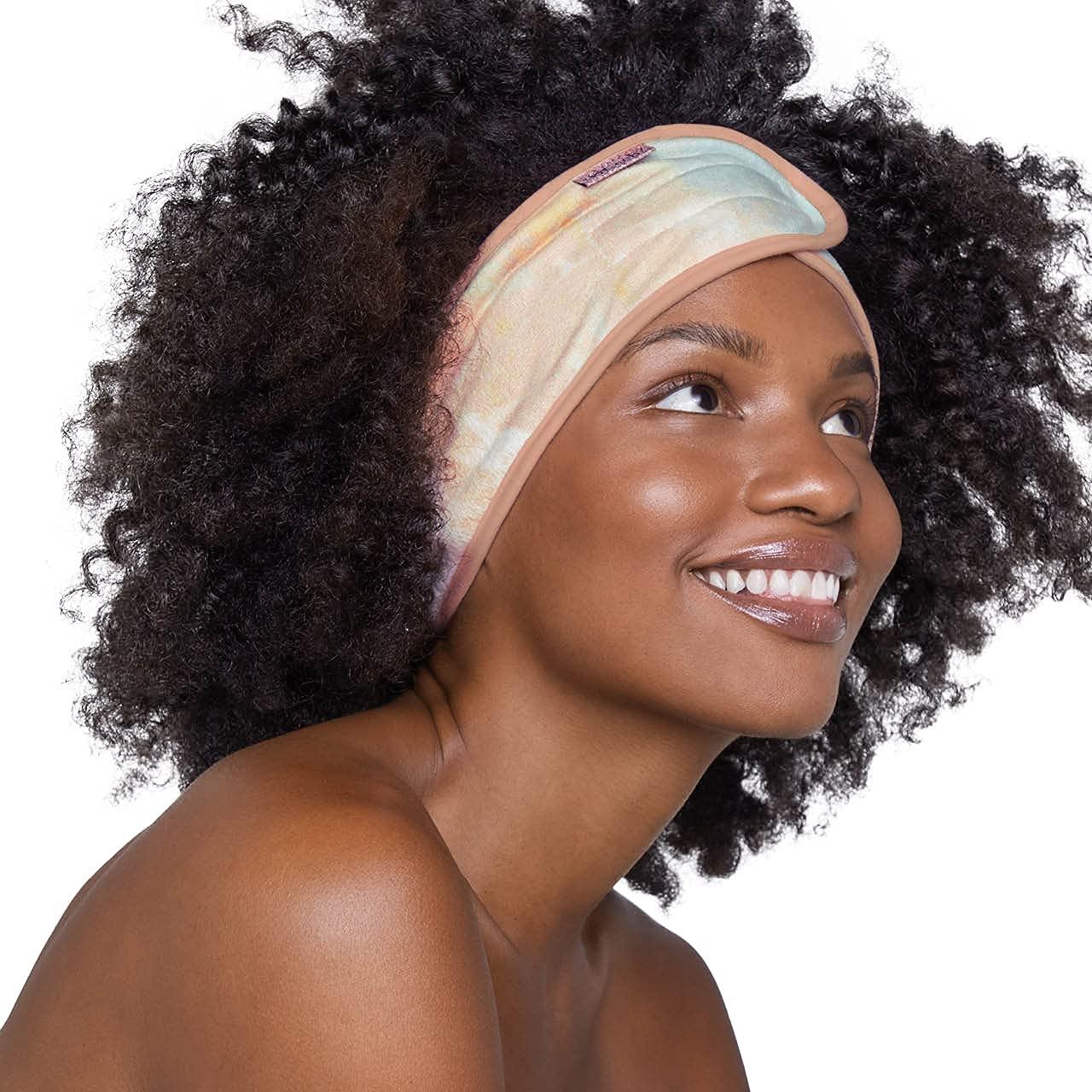 Beauty products by Esme and Elodie and Kitsch like a microfiber hair wrap