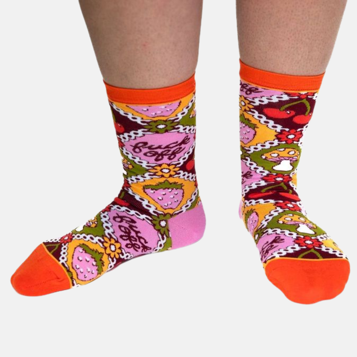 Yellow Owl Workshop - F*ck Off Retro - Small Crew Retro Socks