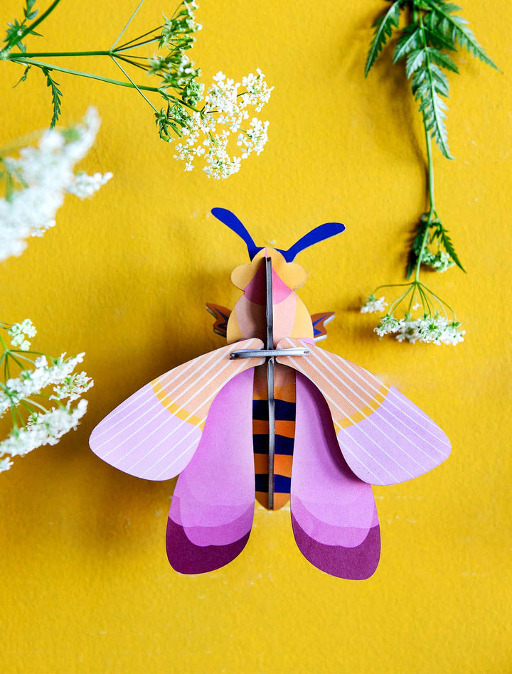 Studio Roof - 3D Wall Art - Insect - Pink Bee
