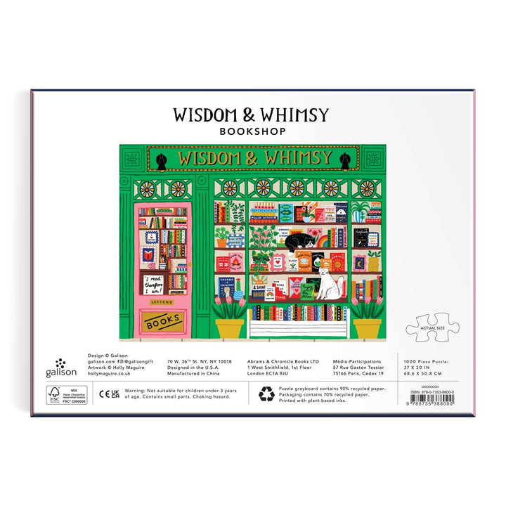 Chronicle Books - Wisdom & Whimsy Bookshop 1000 Piece Foil Puzzle