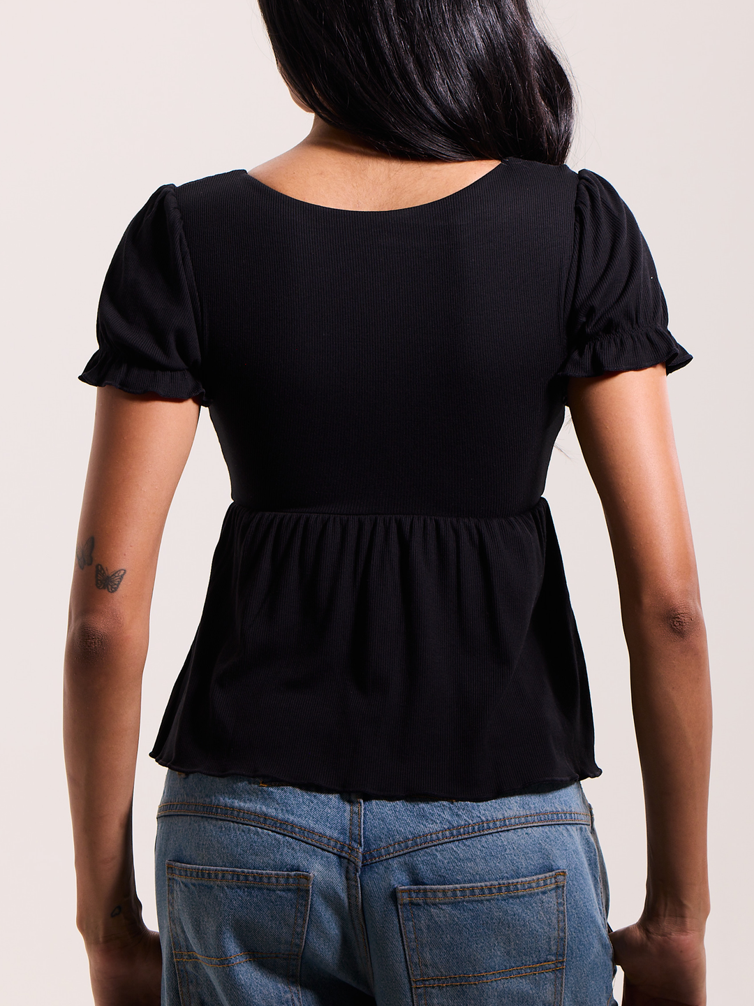 Klassy - Babydoll Puff Sleeve: Rouge Red / 2XL
