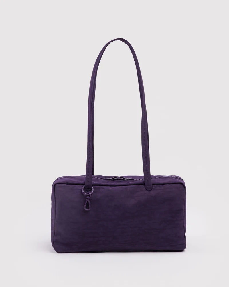 BAGGU- Nylon Bowler Bag Shoulder Purse- Fig