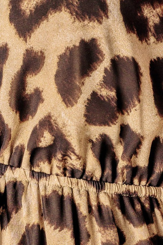 Flying Tomato Womens printed cheetah maxi dress