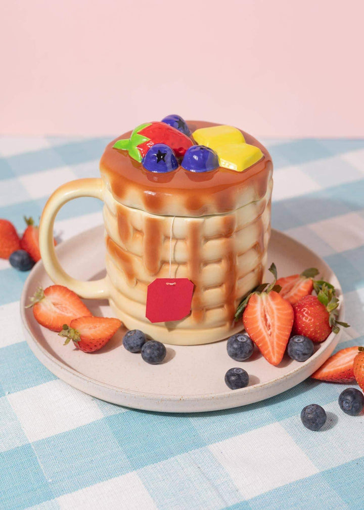 Canna Style Pancake Mug with Lid