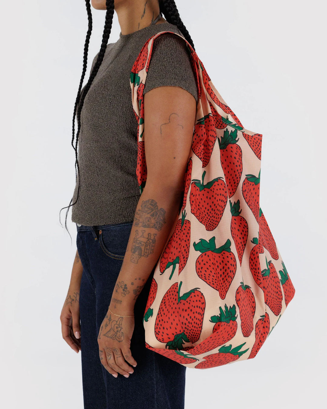 BAGGU- Big Reusable Shopping Bag Strawberry