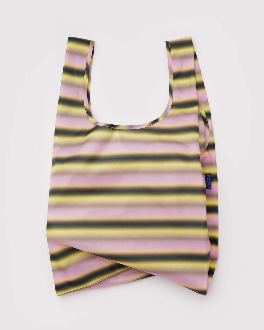 BAGGU- Standard Reusable Shopping Bag Gradient Stripe Pink and Yellow