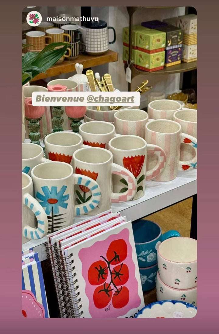 ChagoArt - Ceramic Coffee Mug-Handmade Coffee Cups-Tea Drinking Cups