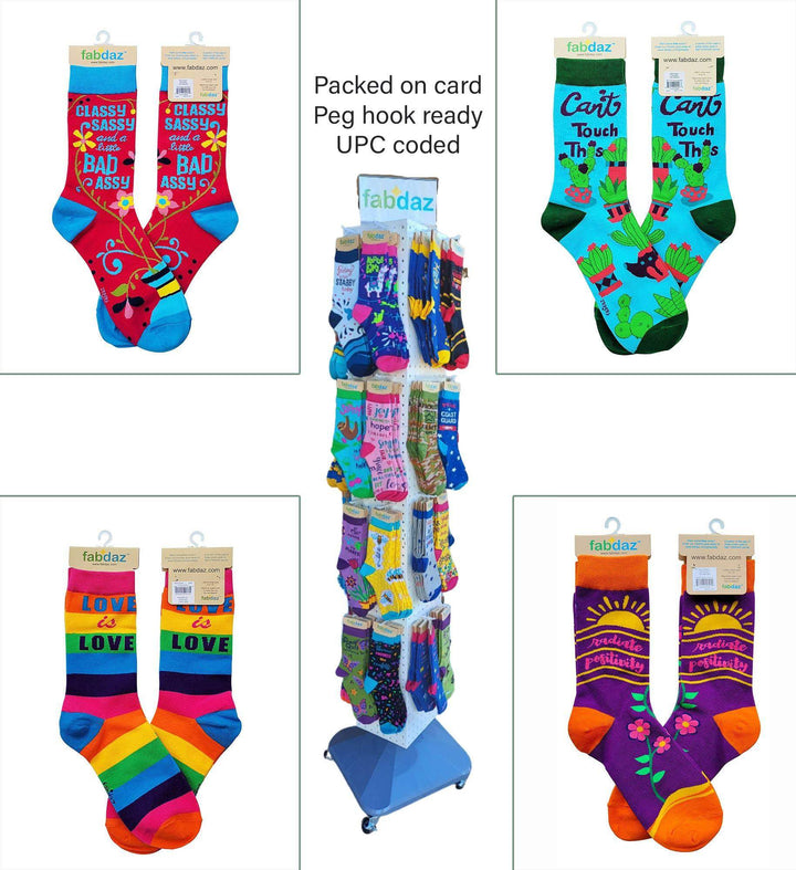 Fabdaz - Love Yourself You Badass Bitch Ladies' Novelty Crew Socks
