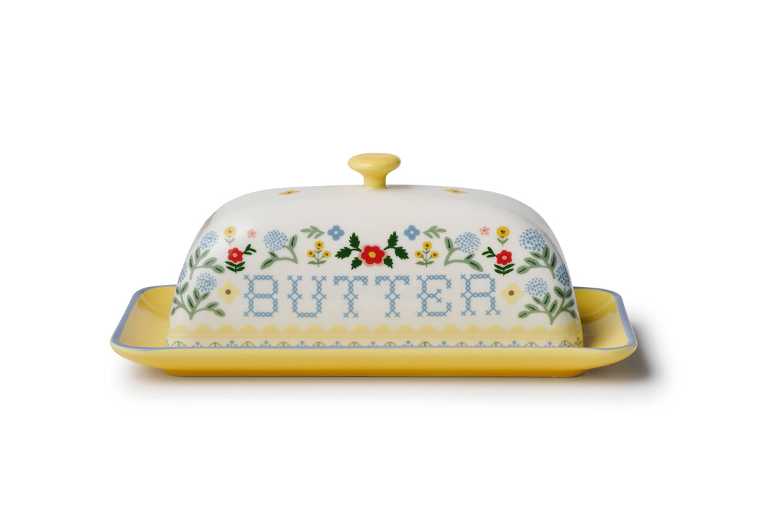 Rifle Paper Co. - Home Sweet Home Porcelain Butter Dish