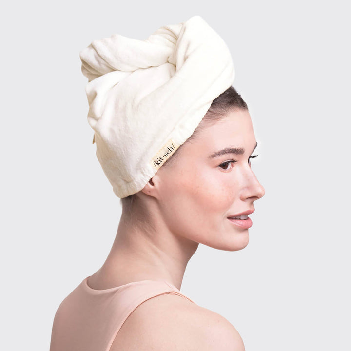 KITSCH - Quick Dry Hair Towel - Eco White