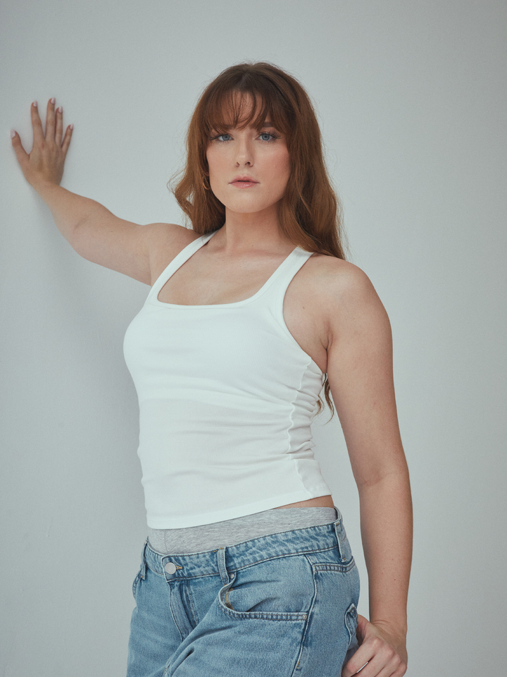 Klassy - Bamboo Scoop Neck Brami Tank: Black / 2XL