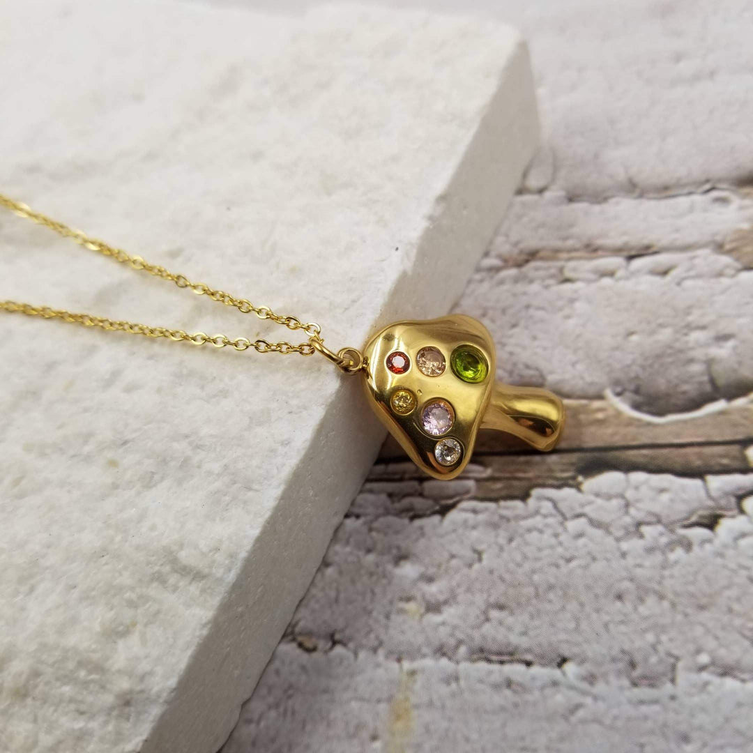 Treasure Wholesale - Lucky Mushroom Necklace