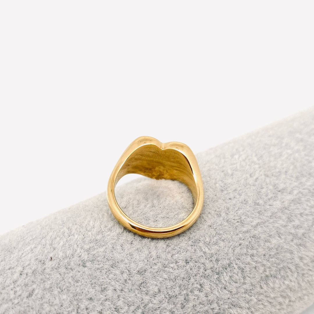 Mio Queena - "SELF LOVE CLUB" Heart Shaped 18K Gold Plated Rings