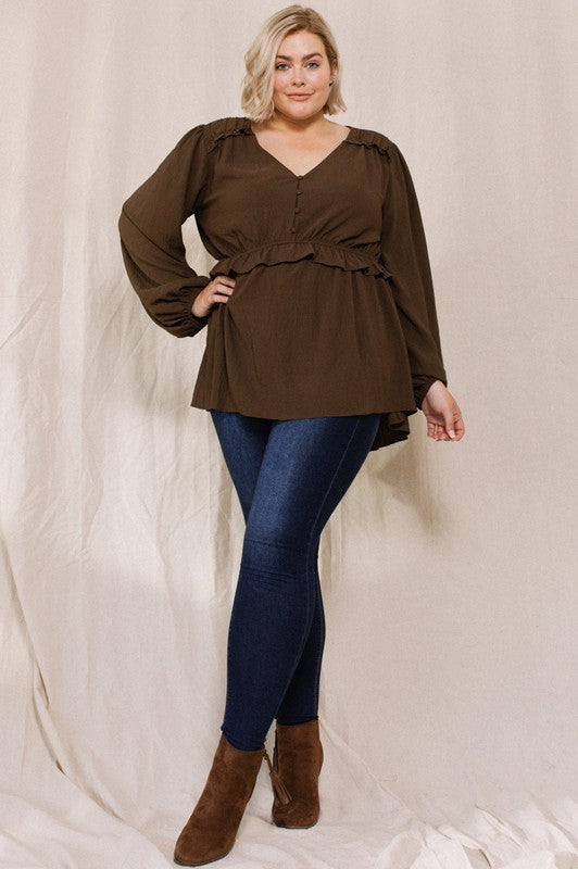 Plus Size Chestnut Blouse