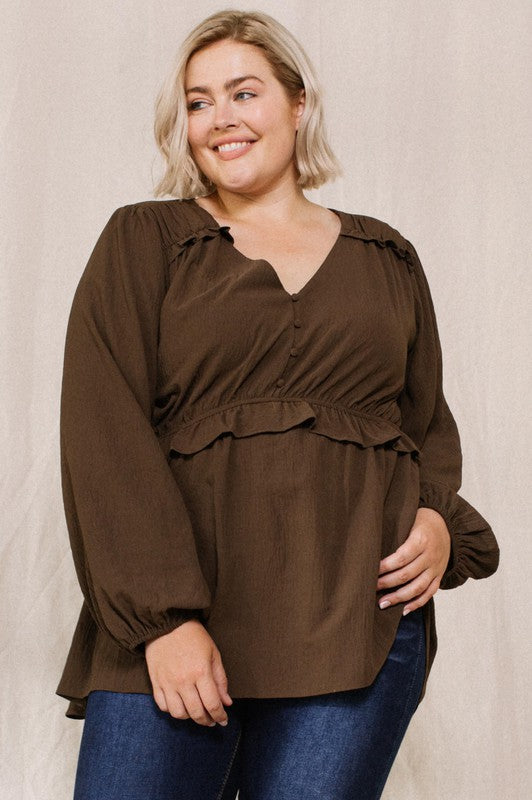 Plus Size Chestnut Blouse
