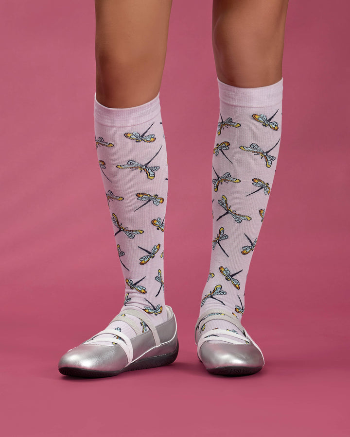 Infinity Classics International Inc. - Dragonflies Bamboo Compression Socks: Lavender / 9-11