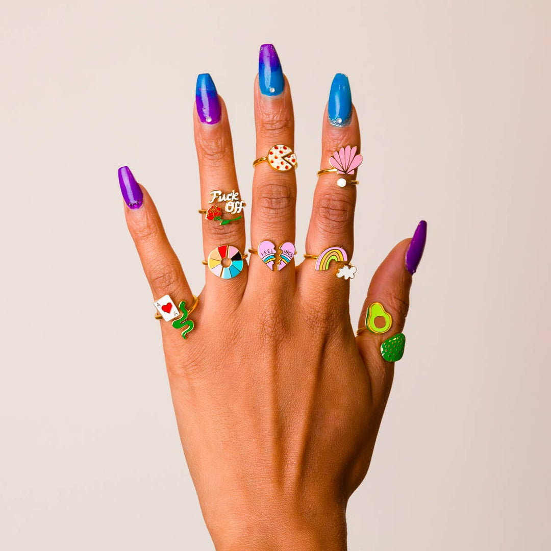 Yellow Owl Workshop - F*ck Off Adjustable Ring - Swear Word Jewelry