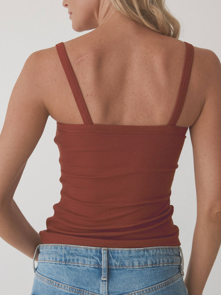 Klassy - Ribbed Square Neck Brami: Light Heather Gray / 2XL