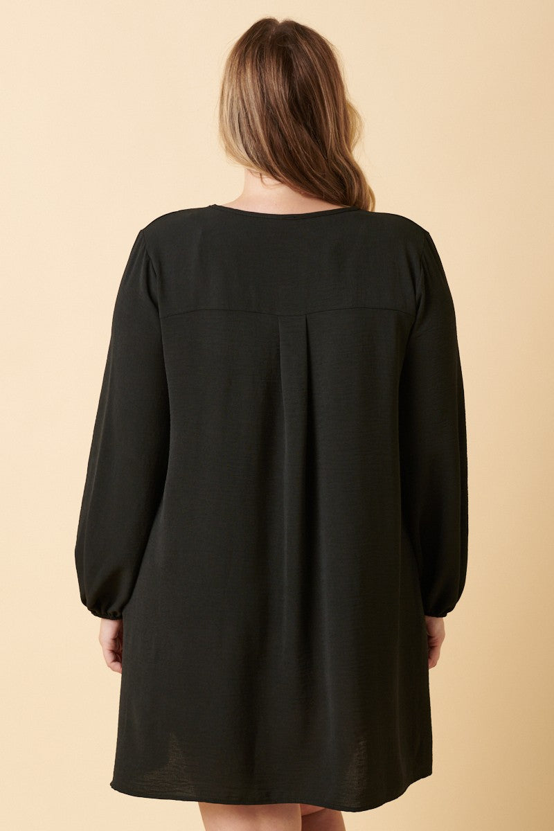 Plus Womens Mittoshop Airflow LS Mini Dress Black