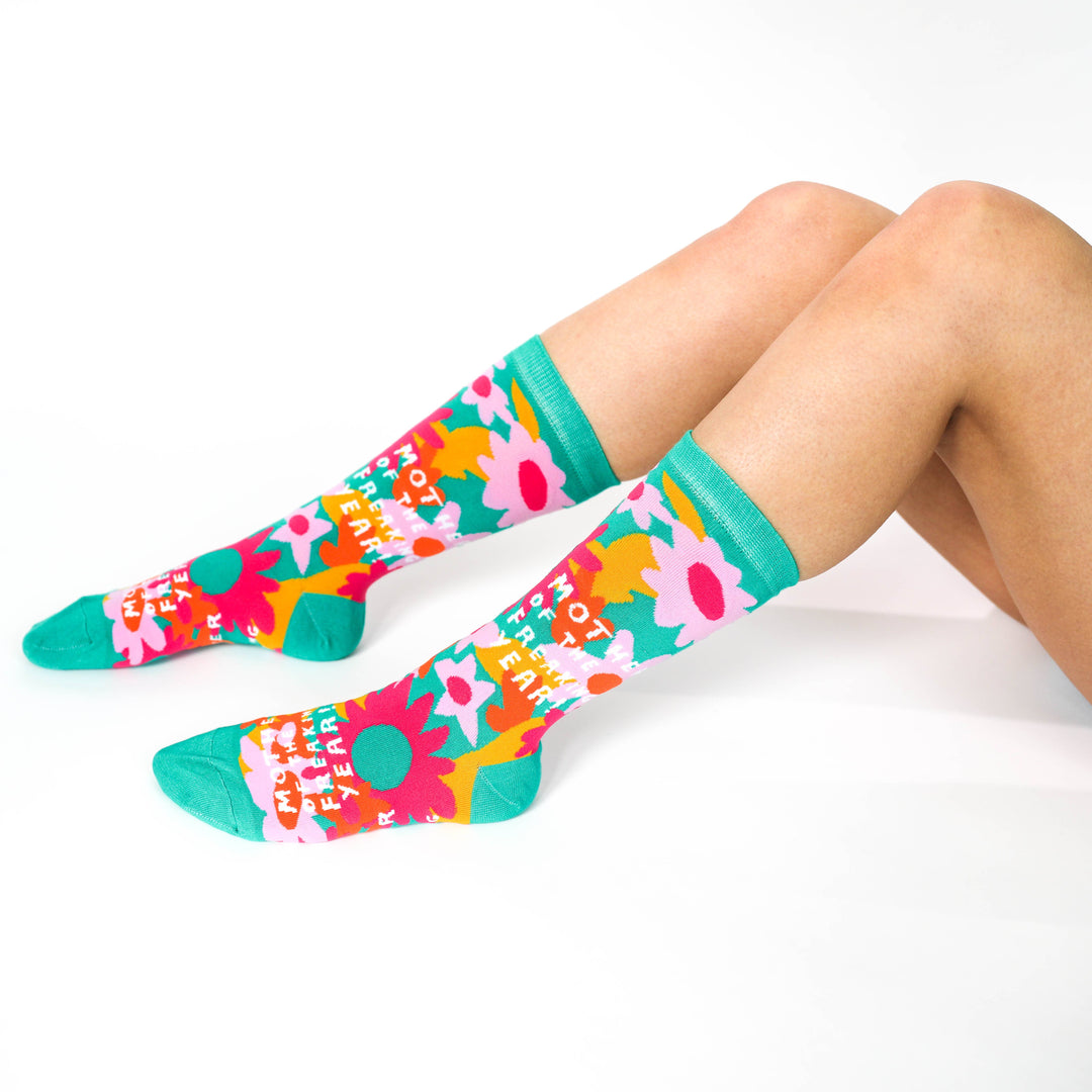 Yellow Owl Workshop - Mother of the Freakin Year Flower Mama Socks