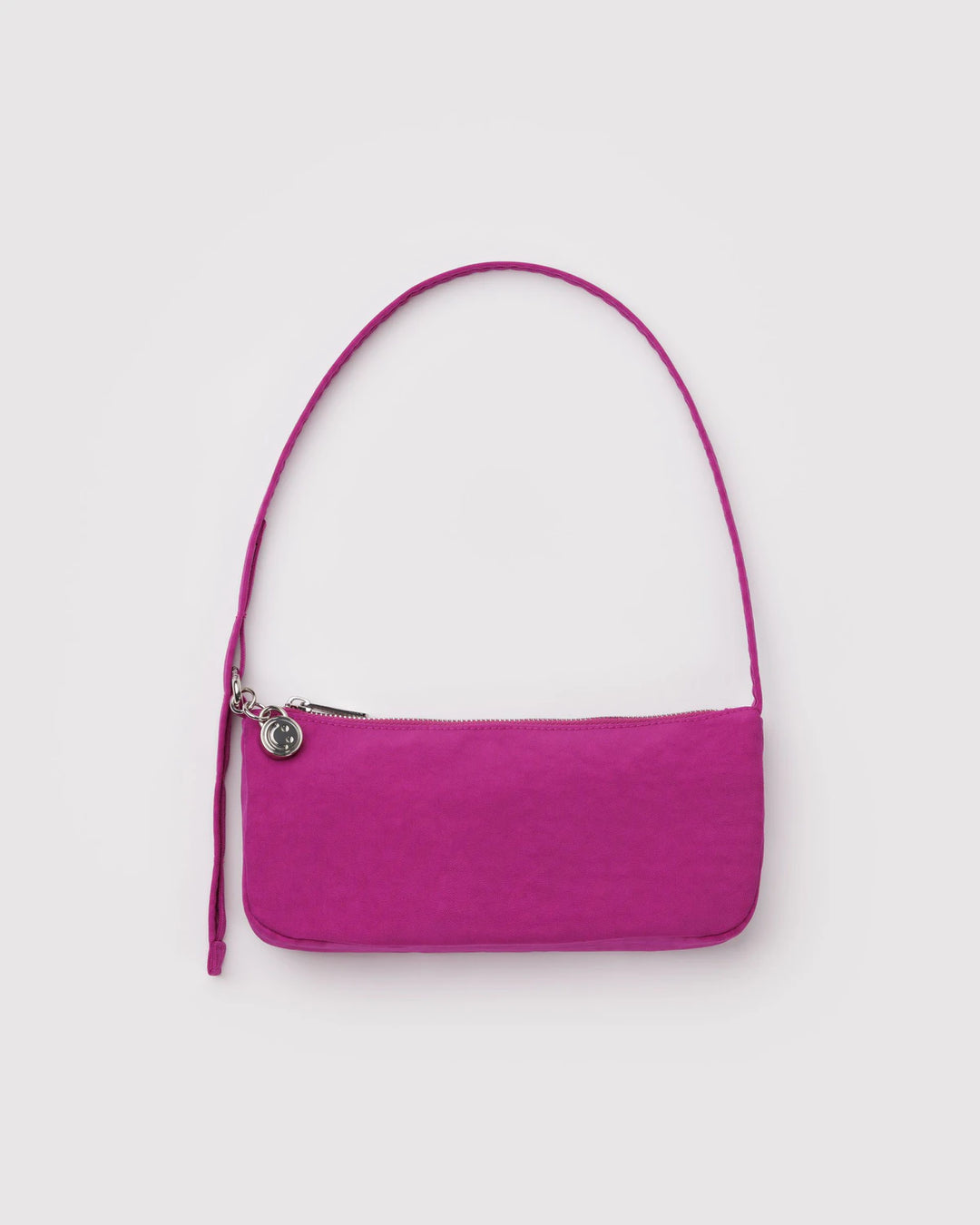 BAGGU- Nylon Pochette Shoulder Strap Pouch Purse Deep Fuchsia