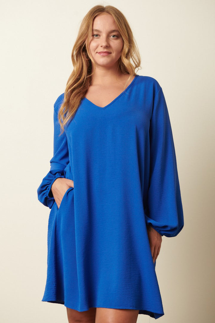 Plus Womens Mittoshop Airflow LS Mini Dress Royal