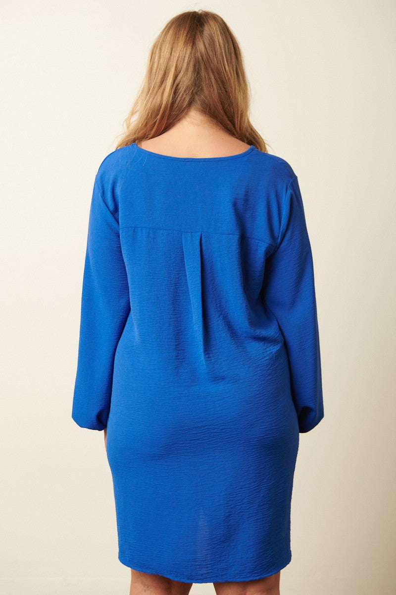 Plus Womens Mittoshop Airflow LS Mini Dress Royal