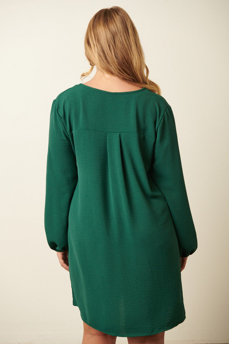 Plus Womens Mittoshop Airflow LS Mini Dress Spruce