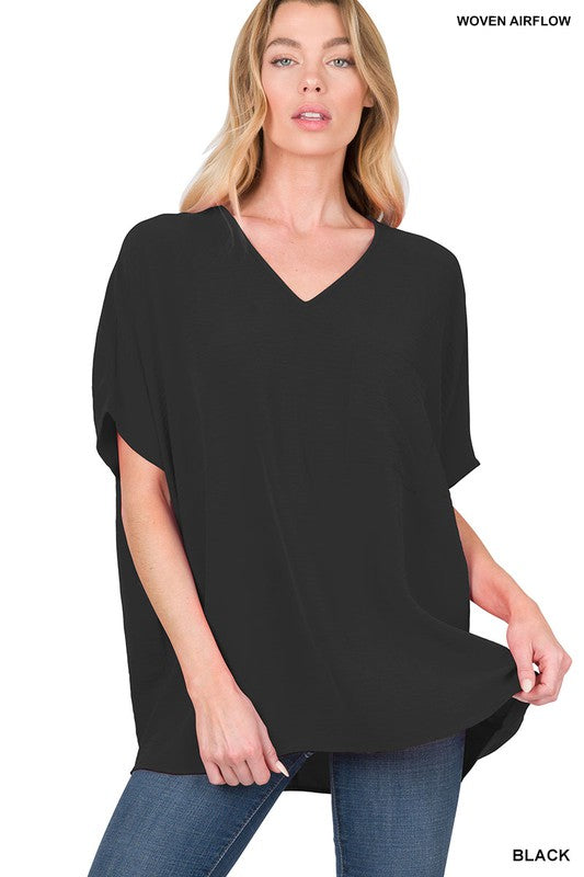 Plus Size Airflow Cropped topped with Pocket