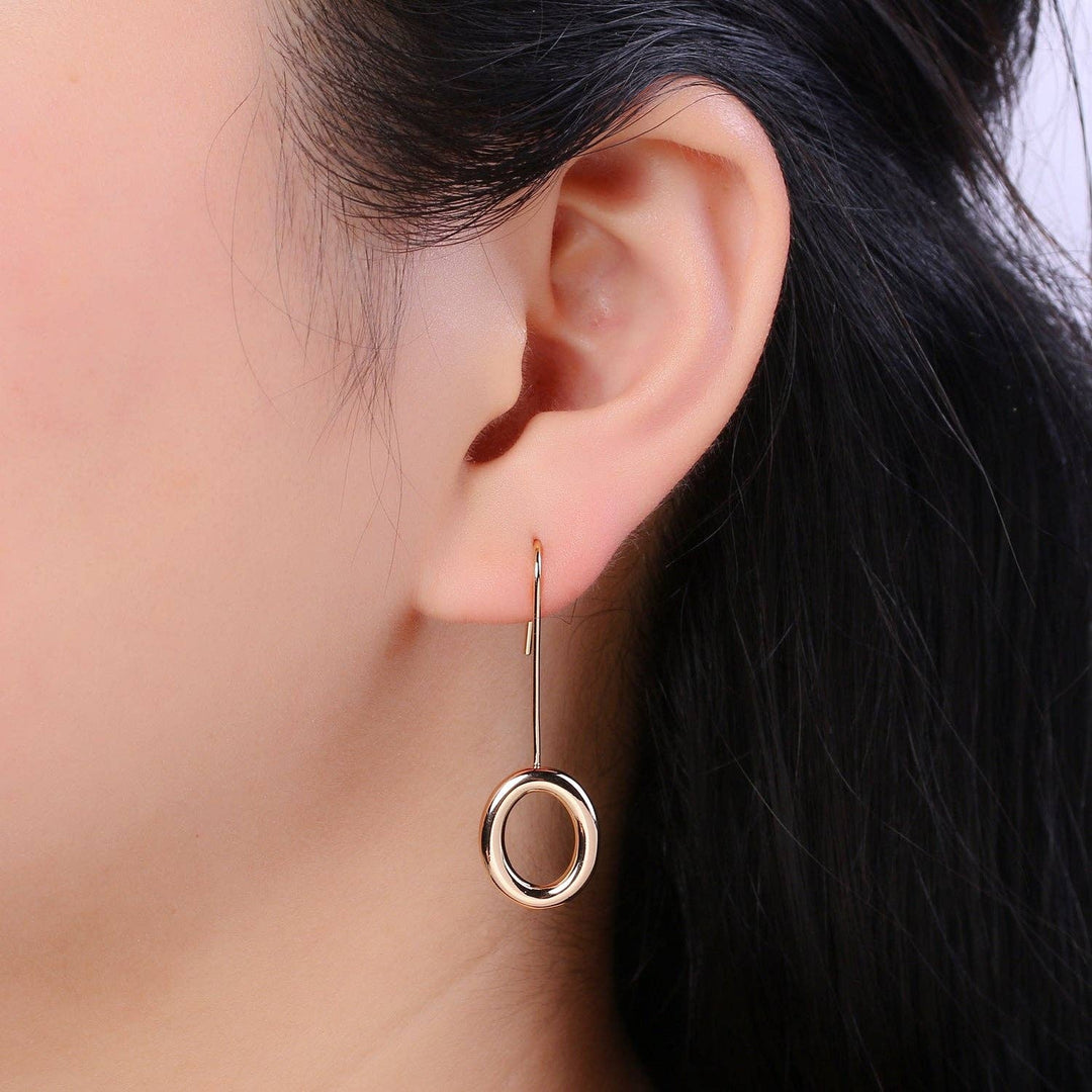 18K Gold filled OVAL Ear Wires - Gold Ear Hook - Jewelry Findings for Minimalist jewelry gift - Esme and Elodie
