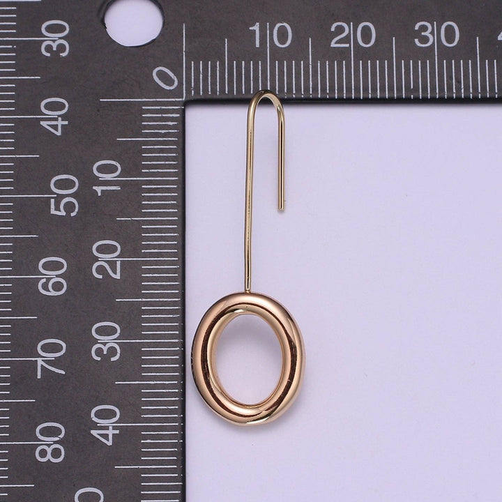 18K Gold filled OVAL Ear Wires - Gold Ear Hook - Jewelry Findings for Minimalist jewelry gift - Esme and Elodie