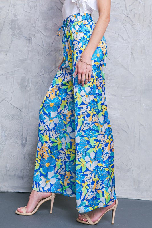 Womens Flying Tomato Printed Satin Pants
