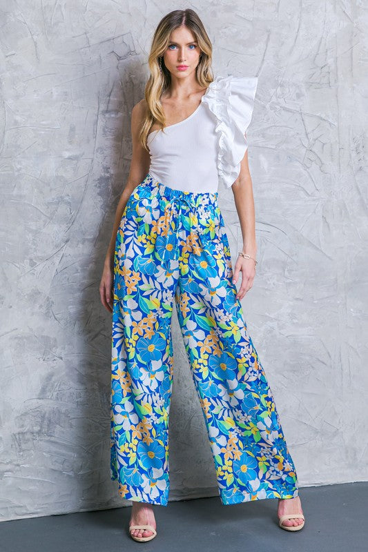 Womens Flying Tomato Printed Satin Pants