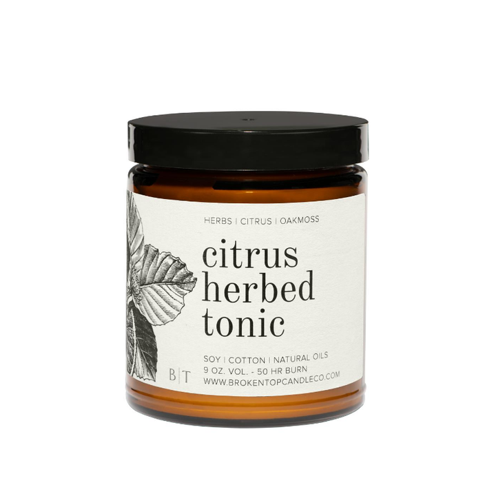 Broken Top Brands - Citrus Herbed Tonic Natural Soy Candle 9 oz