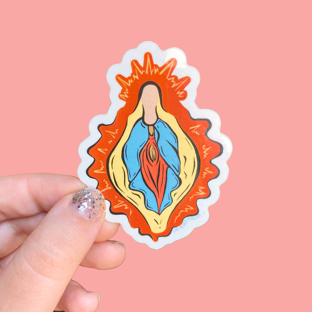 The Peach Fuzz - Vulva Mary Sticker