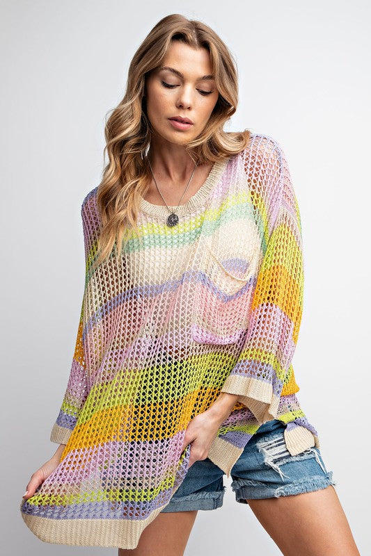 Women's Easel MULTICOLOR KNITTED SWEATER TOP
