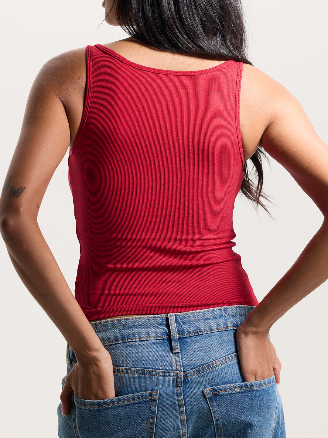 Klassy - Ribbed Dainty Boat Neck Brami: Light Heather Gray / 2XL
