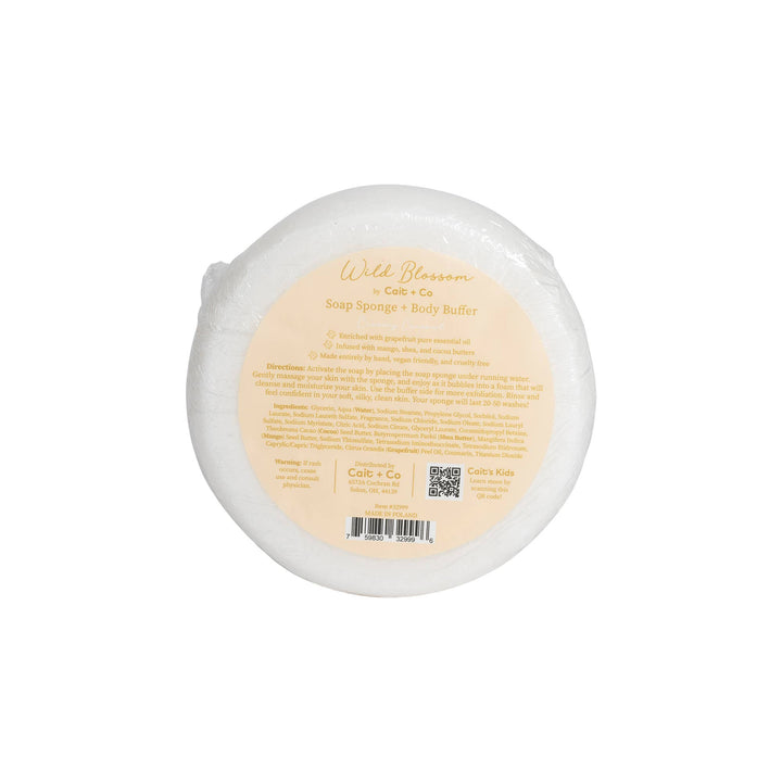 Cait + Co - Wild Blossom Soap Infused Body Buffer-Creamy Coconut