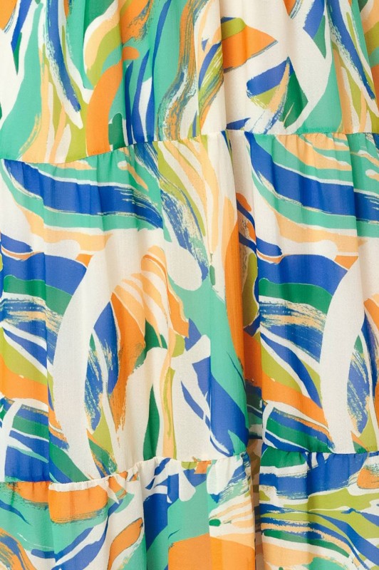 Plus Size Flying Tomato Tropical Tie Front Dress