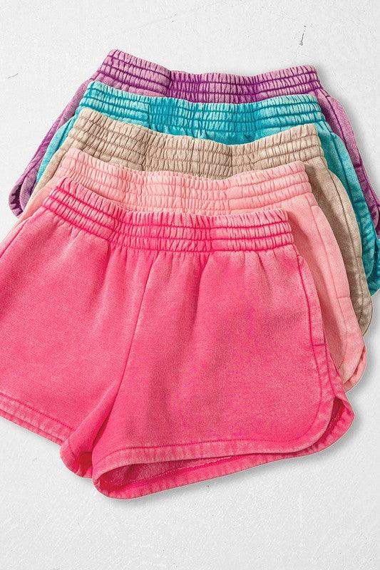 Womens Lounge Dolphin Shorts in comfortable Terry- Multiple Colors