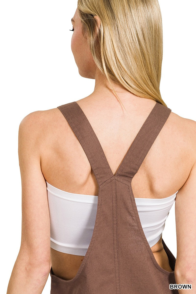 Womens Woven Knot Strap Rompers