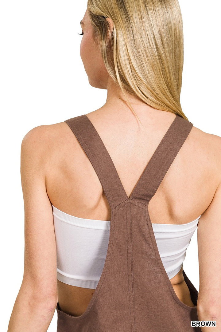 Womens Woven Knot Strap Rompers