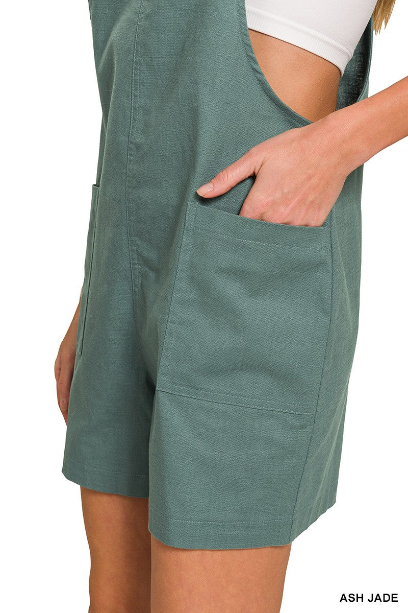 Womens Woven Knot Strap Rompers