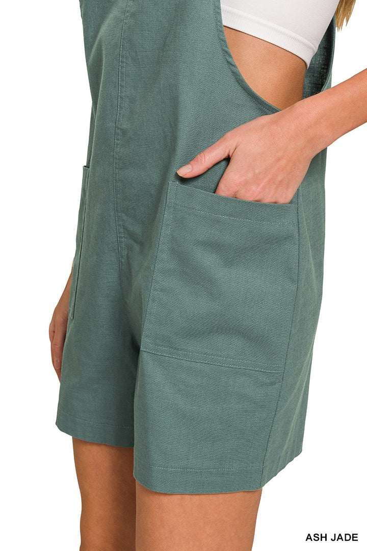 Womens Woven Knot Strap Rompers