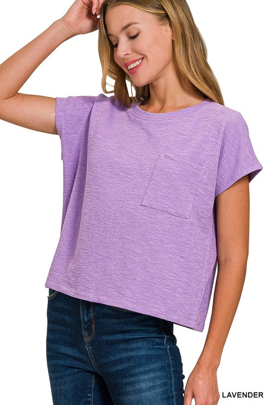 Womens Zenana Slub crop top in Multiple Colors