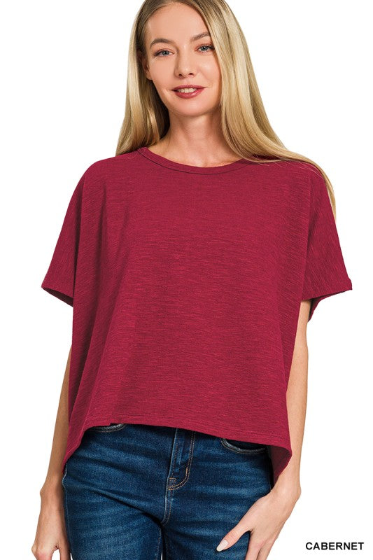 Womens Zenana Cotton Slub Tshirt