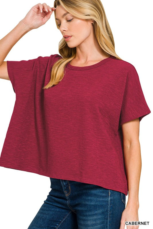 Womens Zenana Cotton Slub Tshirt